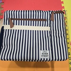 Acorn Street Stroller Organizer Bag - Navy Stripe - Insulated Cup Holders &...‎